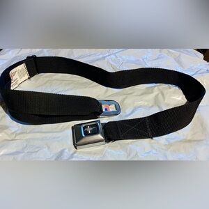 Buckle-Down Black Belt With Mustang Logo